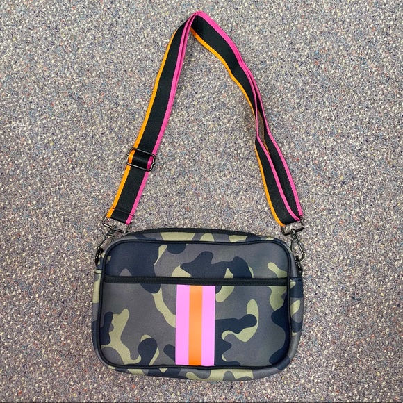 Boutique. Handbags - Neoprene Crossbody Bag Stripe Camo Colorful Purse